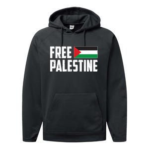 Free Palestine Flag Performance Fleece Hoodie