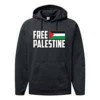 Free Palestine Flag Performance Fleece Hoodie