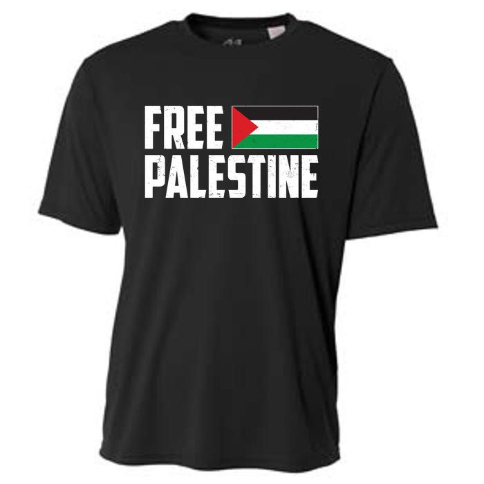 Free Palestine Flag Cooling Performance Crew T-Shirt