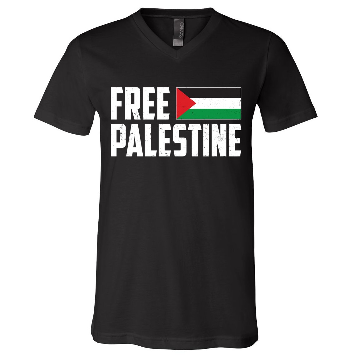 Free Palestine Flag V-Neck T-Shirt