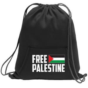 Free Palestine Flag Sweatshirt Cinch Pack Bag