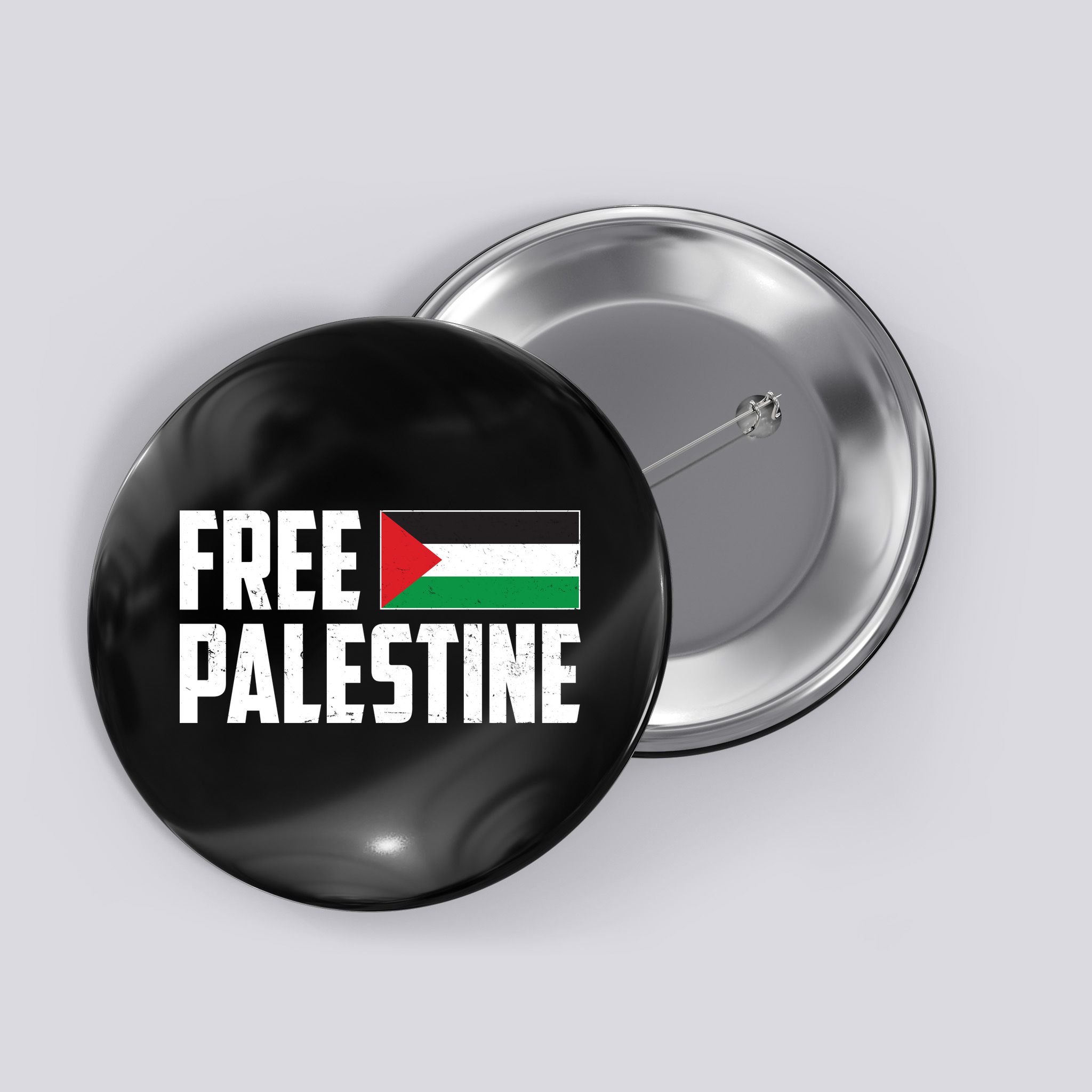 Free Palestine Flag Button