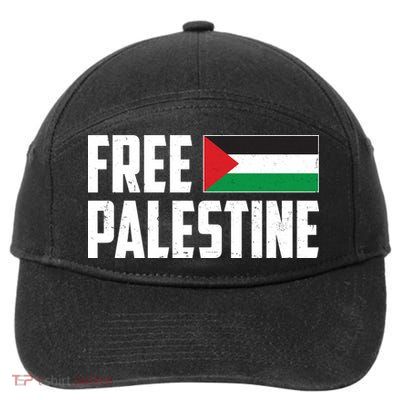 Free Palestine Flag 7-Panel Snapback Hat