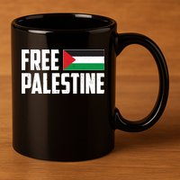 Free Palestine Flag 11oz C Handle Ceramic Mug