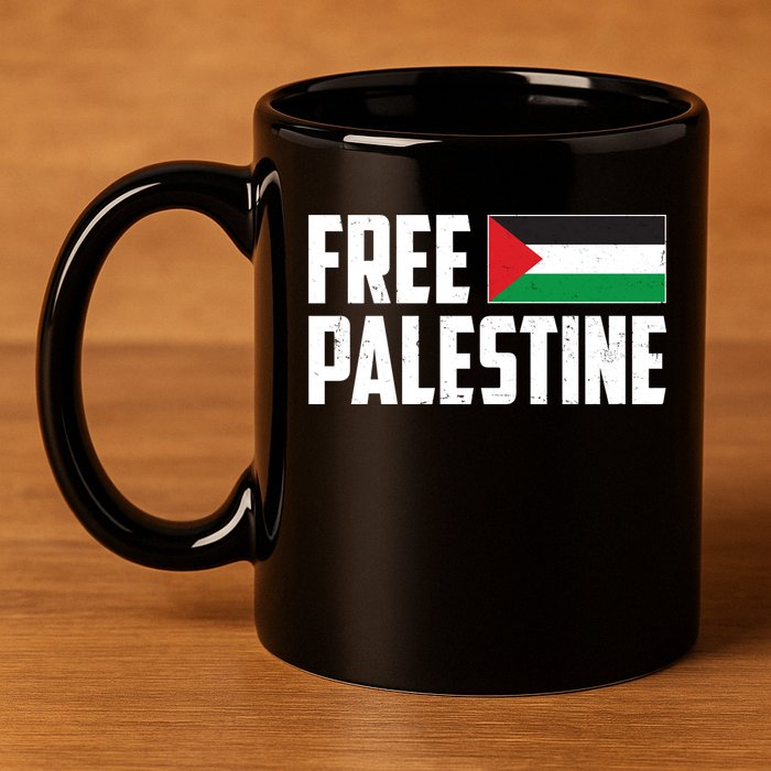 Free Palestine Flag 11oz C Handle Ceramic Mug