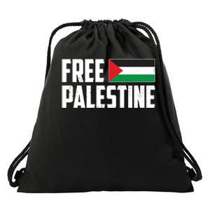 Free Palestine Flag Drawstring Bag