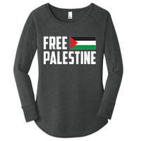 Free Palestine Flag Women's Perfect Tri Tunic Long Sleeve Shirt