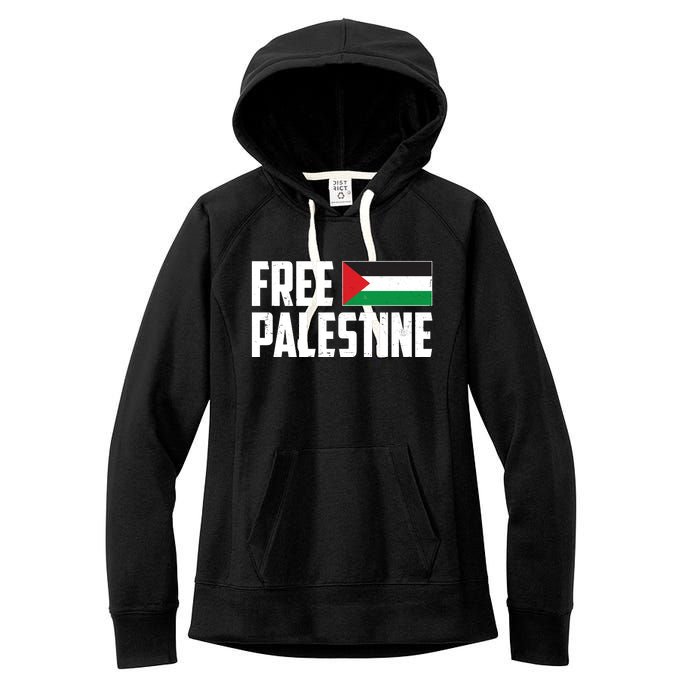 Free Palestine Flag Women's Fleece Hoodie