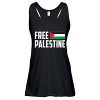 Free Palestine Flag Ladies Essential Flowy Tank