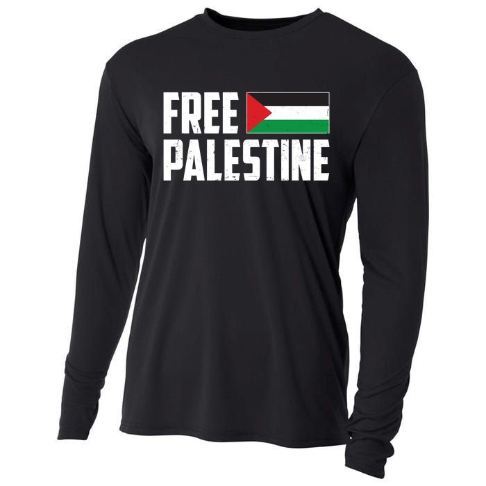 Free Palestine Flag Cooling Performance Long Sleeve Crew