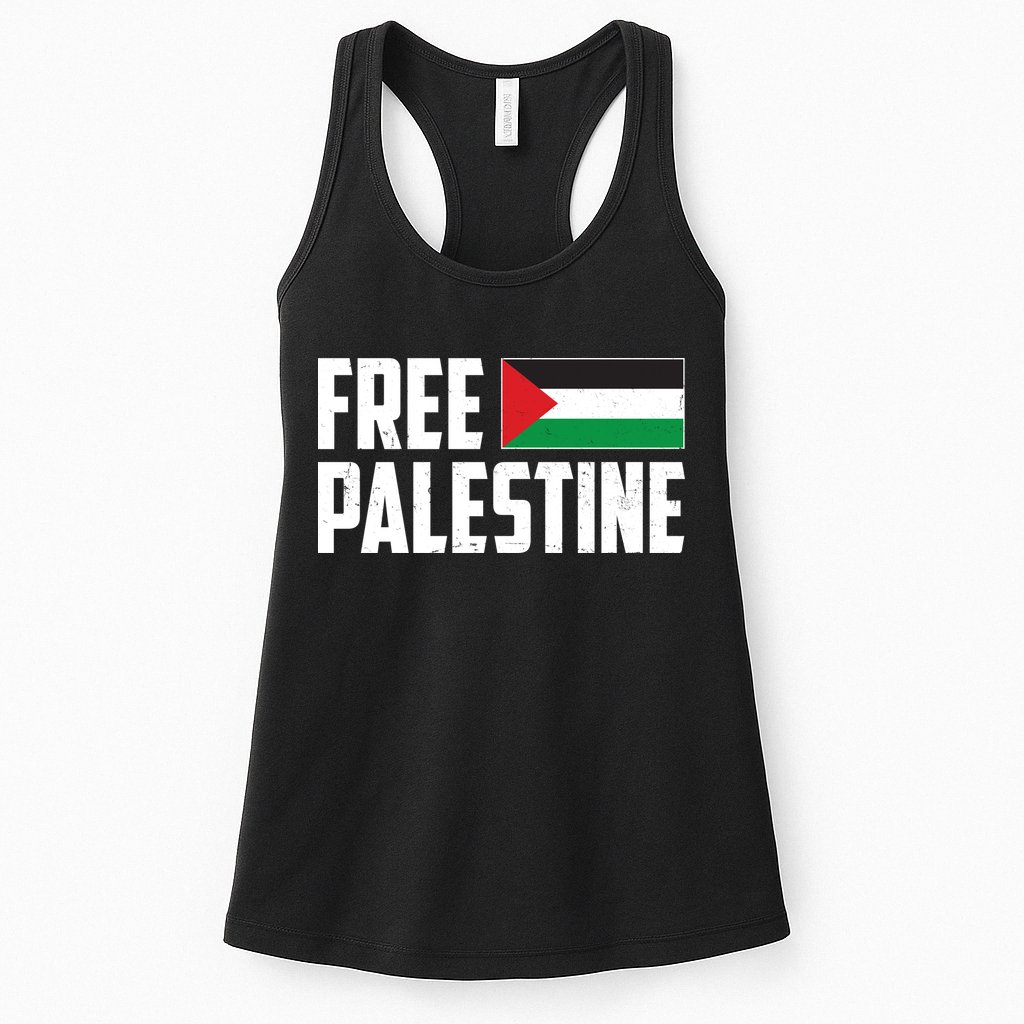 Free Palestine Flag Womens Tank Top