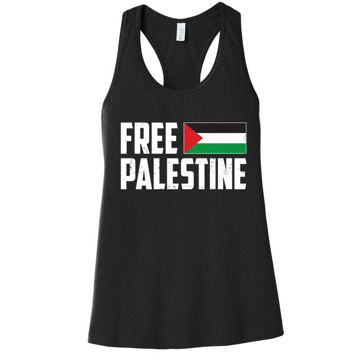 Free Palestine Flag Women's Racerback Tank