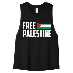 Free Palestine Flag Women's Racerback Cropped Tank