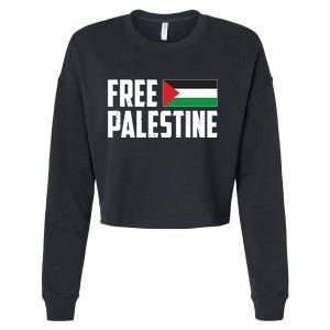 Free Palestine Flag Cropped Pullover Crew