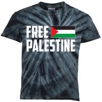 Free Palestine Flag Kids Tie-Dye T-Shirt