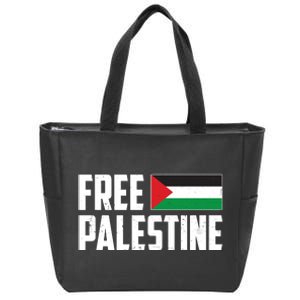 Free Palestine Flag Zip Tote Bag