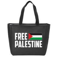 Free Palestine Flag Zip Tote Bag