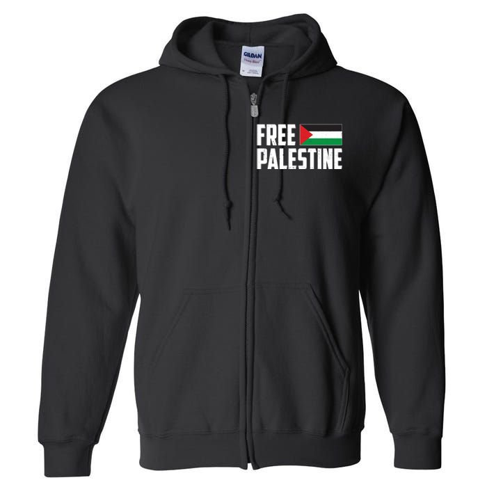 Free Palestine Flag Full Zip Hoodie