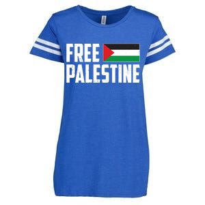 Free Palestine Flag Enza Ladies Jersey Football T-Shirt