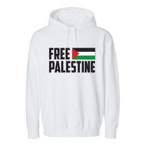 Free Palestine Flag Garment-Dyed Fleece Hoodie