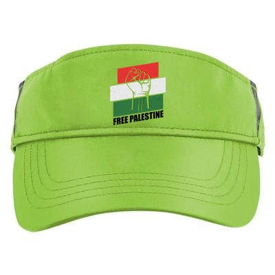 Free Palestine Flag Colors Blocks Protest Fist  Adult Drive Performance Visor