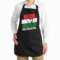 Free Palestine Flag Colors Blocks Protest Fist  Apron
