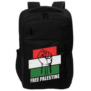 Free Palestine Flag Colors Blocks Protest Fist  Impact Tech Backpack