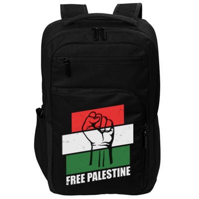 Free Palestine Flag Colors Blocks Protest Fist  Impact Tech Backpack