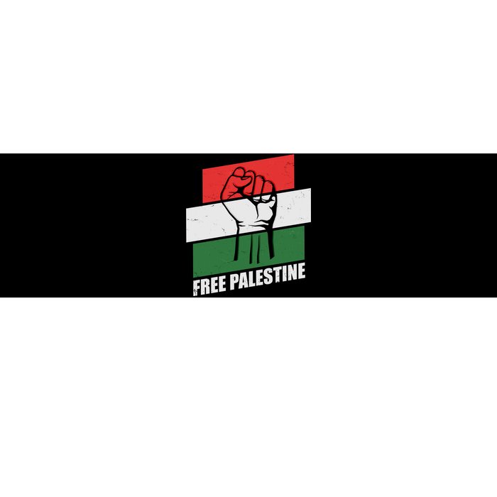 Free Palestine Flag Colors Blocks Protest Fist  Bumper Sticker