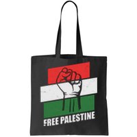 Free Palestine Flag Colors Blocks Protest Fist  Tote Bag