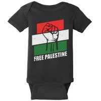 Free Palestine Flag Colors Blocks Protest Fist  Baby Bodysuit