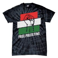 Free Palestine Flag Colors Blocks Protest Fist  Tie-Dye T-Shirt