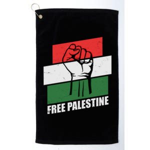 Free Palestine Flag Colors Blocks Protest Fist  Platinum Collection Golf Towel