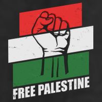 Free Palestine Flag Colors Blocks Protest Fist  Golf Towel