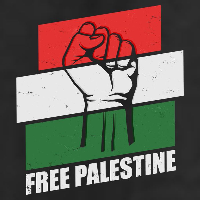Free Palestine Flag Colors Blocks Protest Fist  Golf Towel