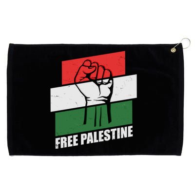 Free Palestine Flag Colors Blocks Protest Fist  Grommeted Golf Towel