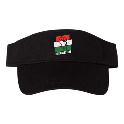 Free Palestine Flag Colors Blocks Protest Fist  Valucap Bio-Washed Visor