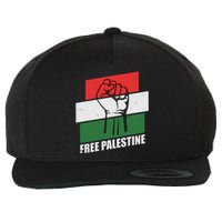 Free Palestine Flag Colors Blocks Protest Fist  Wool Snapback Cap