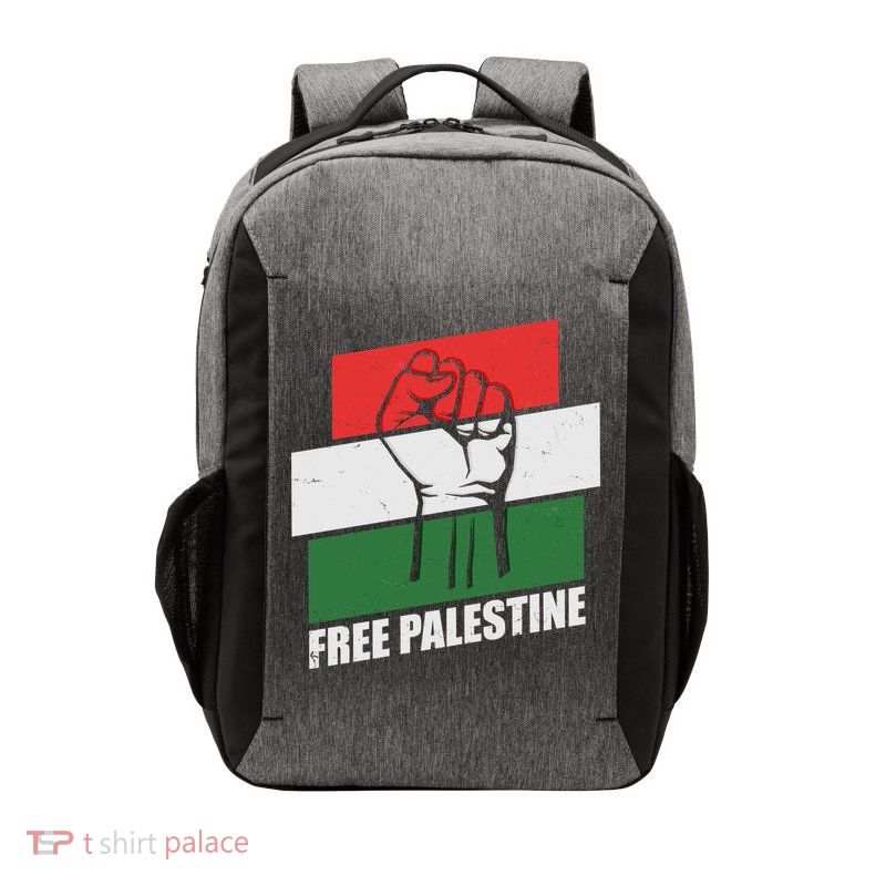 Free Palestine Flag Colors Blocks Protest Fist  Vector Backpack