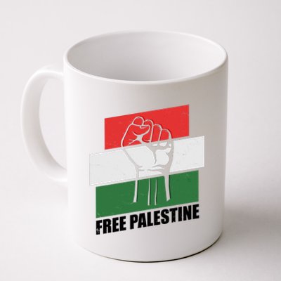 Free Palestine Flag Colors Blocks Protest Fist  Coffee Mug