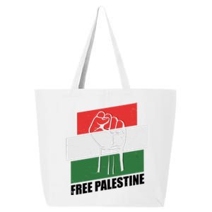 Free Palestine Flag Colors Blocks Protest Fist  25L Jumbo Tote