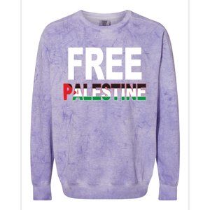 Free Palestine Flag Palestine Colorblast Crewneck Sweatshirt