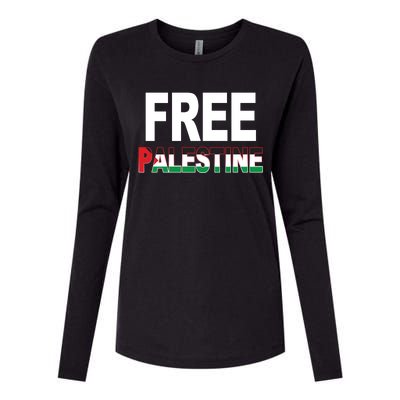 Free Palestine Flag Palestine Womens Cotton Relaxed Long Sleeve T-Shirt