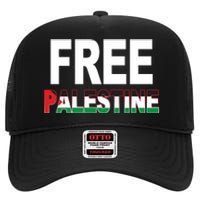 Free Palestine Flag Palestine High Crown Mesh Back Trucker Hat