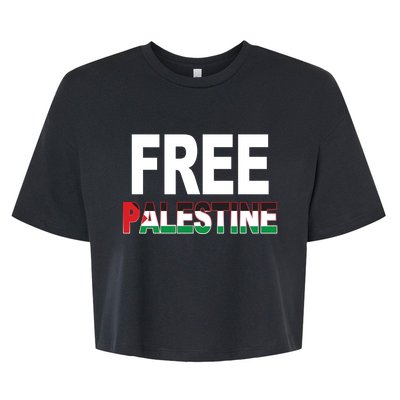 Free Palestine Flag Palestine Bella+Canvas Jersey Crop Tee