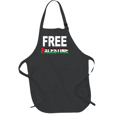 Free Palestine Flag Palestine Full-Length Apron With Pockets