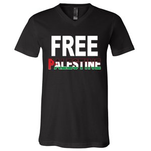 Free Palestine Flag Palestine V-Neck T-Shirt