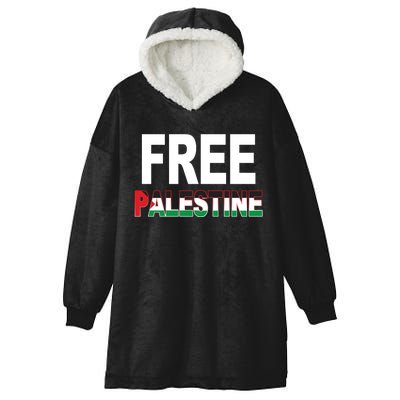 Free Palestine Flag Palestine Hooded Wearable Blanket