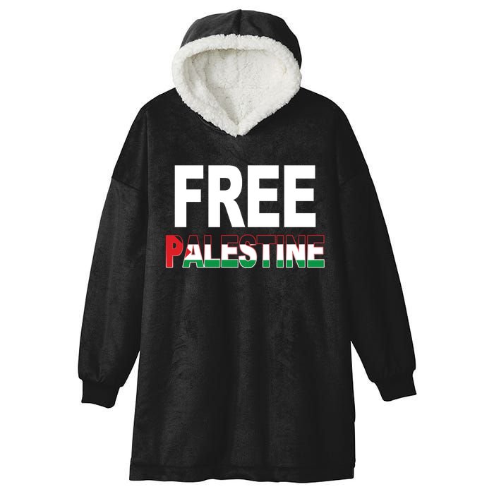 Free Palestine Flag Palestine Hooded Wearable Blanket