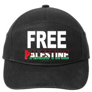 Free Palestine Flag Palestine 7-Panel Snapback Hat